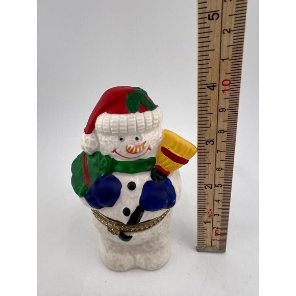 K’s Collection Vintage Frosty Hinged Trinket Jewelry Box Christmas Holidays‎ - Picture 7 of 8